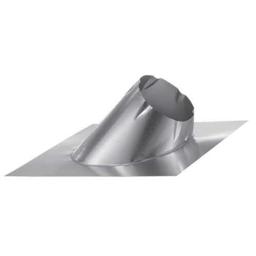 6" Dura Vent Duratech Flashing, 7/12-12/12 Pitch, Galvanized, Storm Collar Not Included