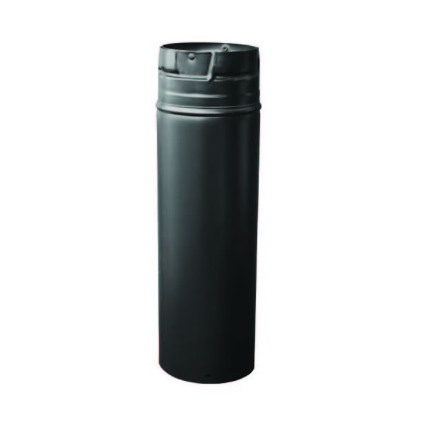 3" X 12" Pelletvent Pro Pipe Black Outer And 304-Alloy Inner Wall Adjusts 4"-10"