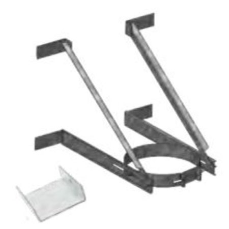 6" & 8" DuraTech Galvalume Adjustable Extended Wall Support - 6DT-XWS