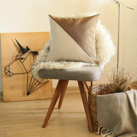 Boho-Chic Decorative Jacquard Throw Pillow  Brown-Grey