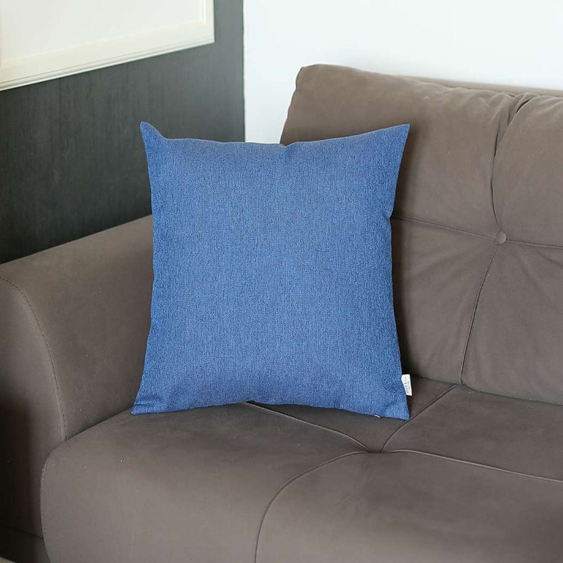Boho-Chic Decorative Jacquard Throw Pillow Covers 18"x18" Blue