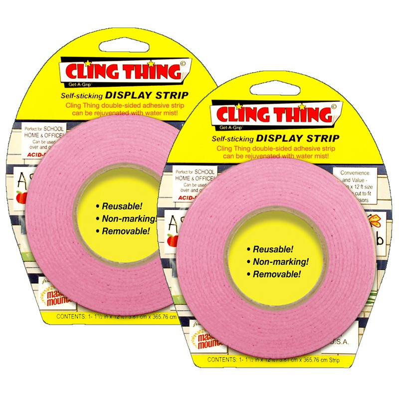 Cling Thing Display Strip, Pink, Pack of 2