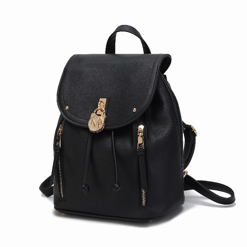 Xandria Vegan Leather Women's Backpack Black