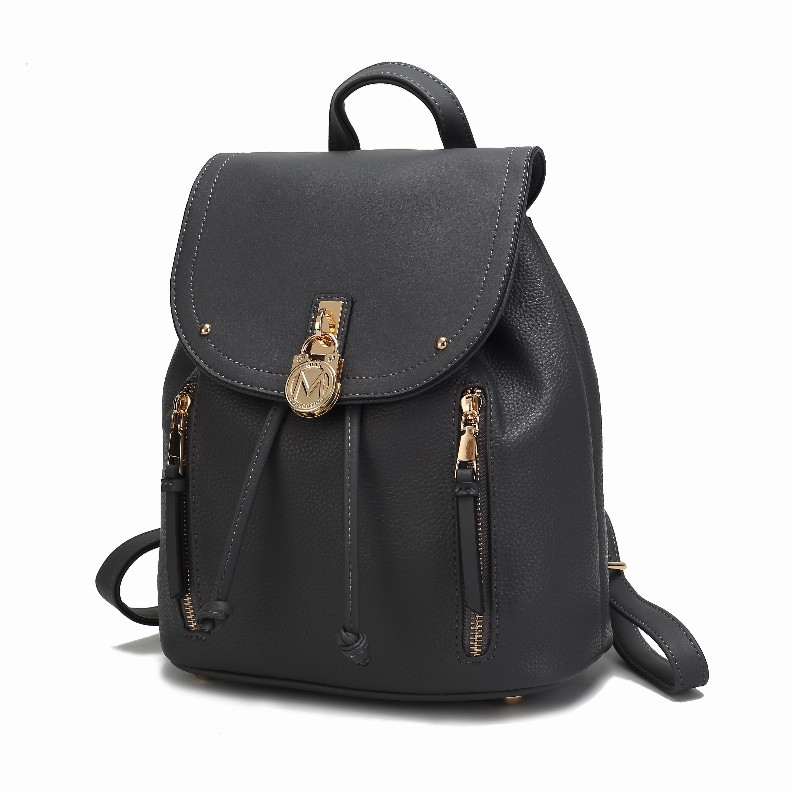 Xandria Vegan Leather Women's Backpack Charcoal