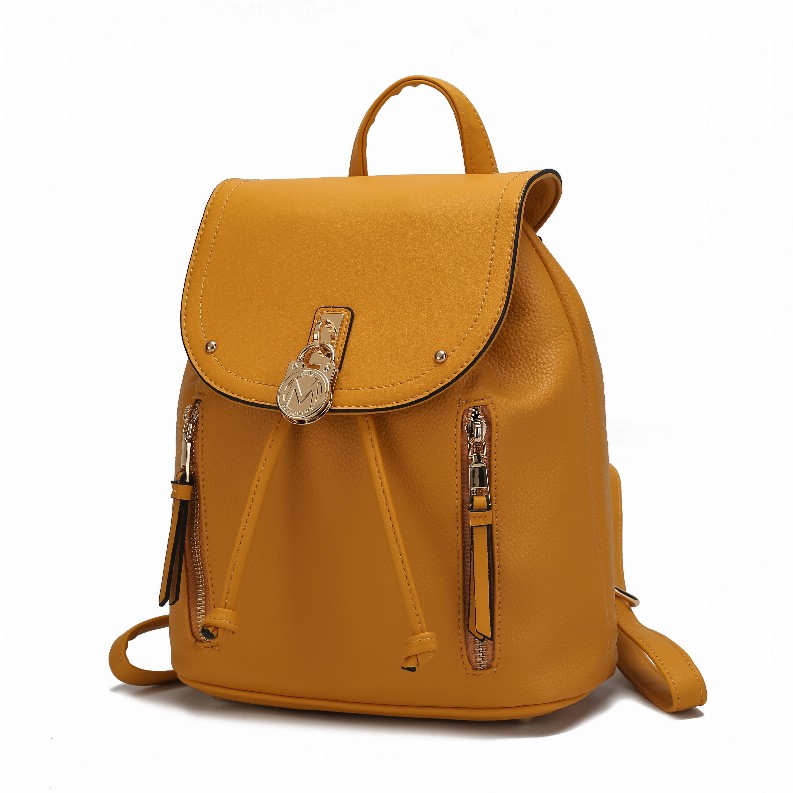 Xandria Vegan Leather Women's Backpack Yellow
