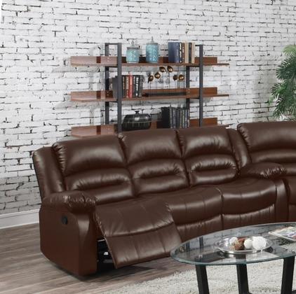 Eden Brown Leather Recliner Sofa