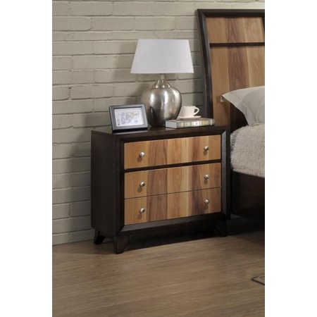 Ava 2-Tone Brown & Natural Nightstand
