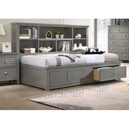 Bessey Full Storage Bed, Gray