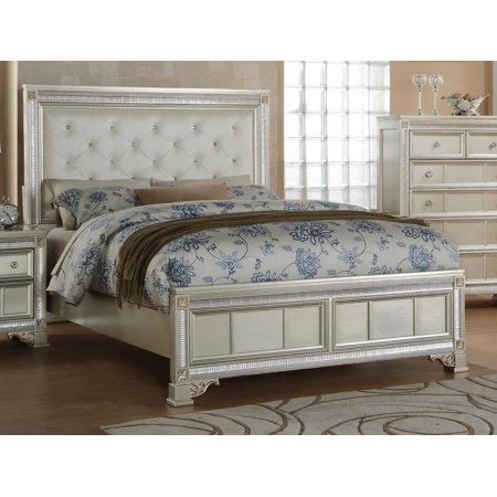 Gracie King Bed with Faux Leather Headboard