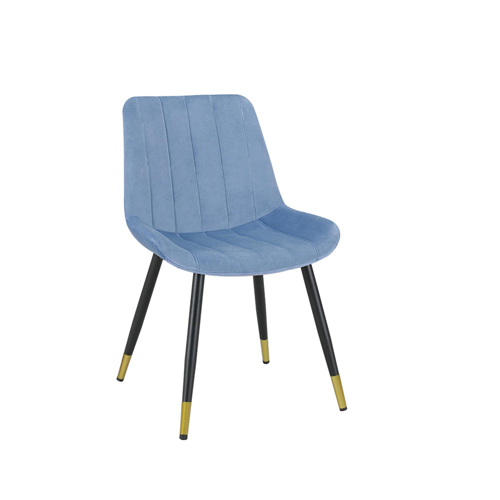Enzo Velvet Accent Chair, Blue