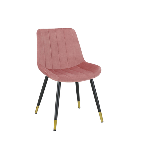 Enzo Velvet Accent Chair, Pink