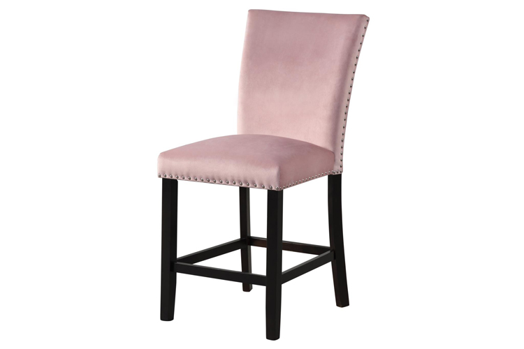 Iris Velvet Counter Height Side Chair, Pink
