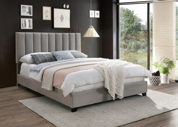 Bedroom Kimberly Panel King Bed, Brown