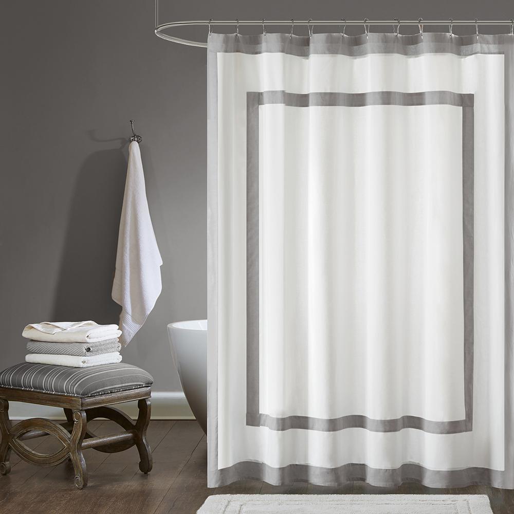 100% Cotton Duck Pieced Frame Shower Curtain