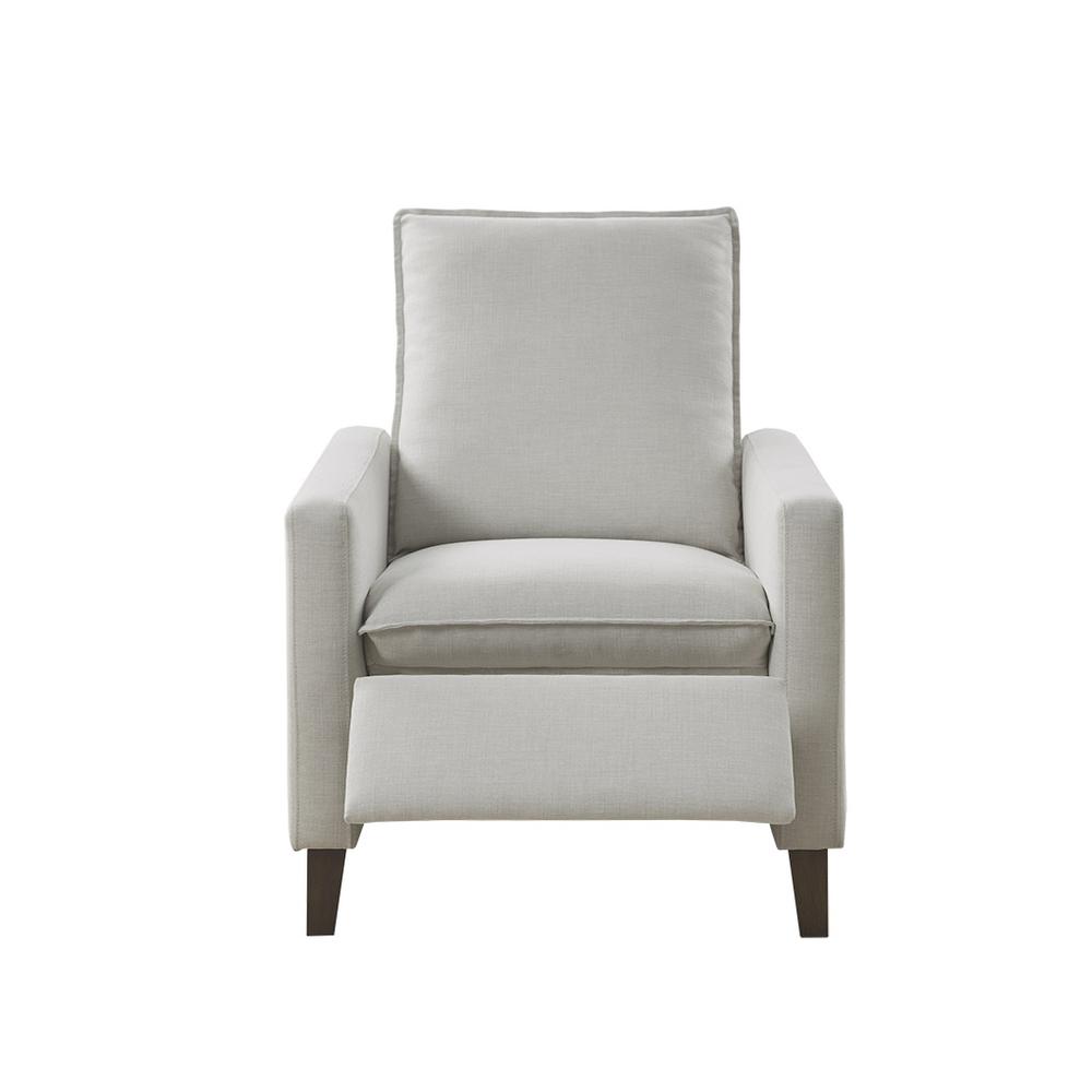 Upholstered Manual Push Back Recliner, 31x34,5, Ivory