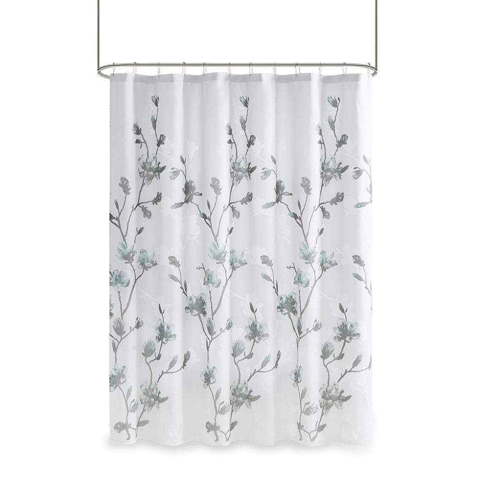 65% Rayon 35% Polyester Printed Burnout Shower Curtain,MP70-6421