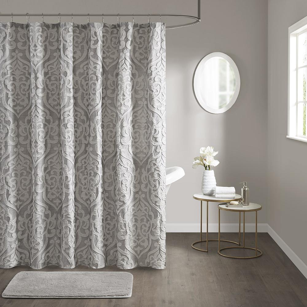 Jacquard Shower Curtain Silver 825