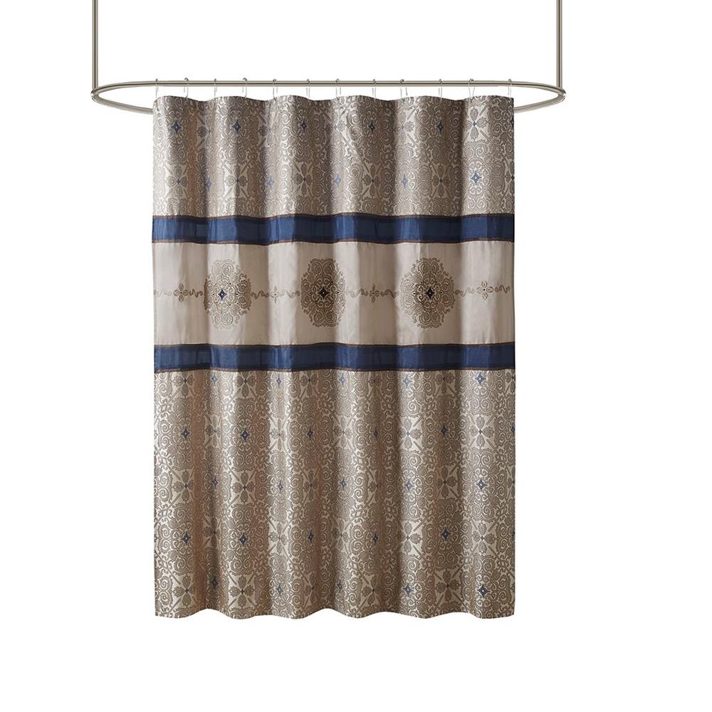 100% Polyester Jacquard Shower Curtain, MP70-7543