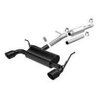 18-C WRANGLER JL STAINLESS STEEL CATBACK EXHAUST SYSTEM WITH SPLIT REAR EXIT-BLACK COATED