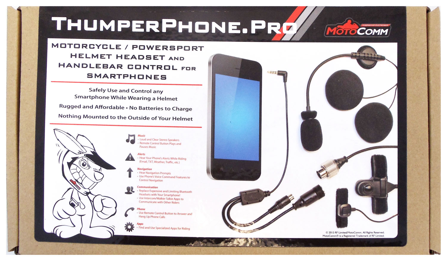 Molocomm - Motorcycle/Powersport Helmet Headset & Handlebar Control For Smartphones Enables Rider To Communicate Safely