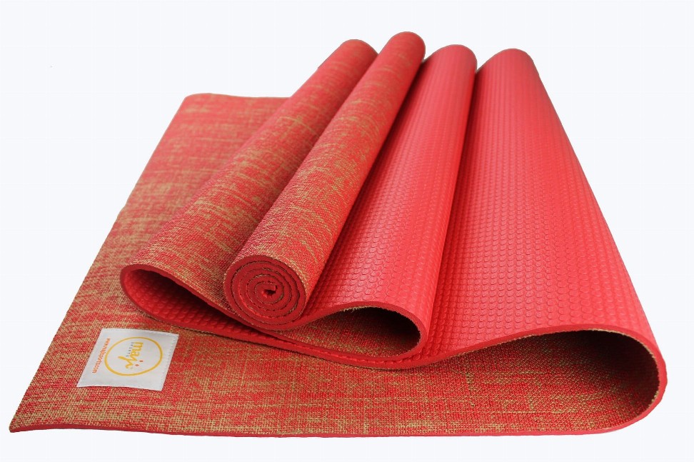 Jute Premium Eco Yoga Mat - 24inx68in Red