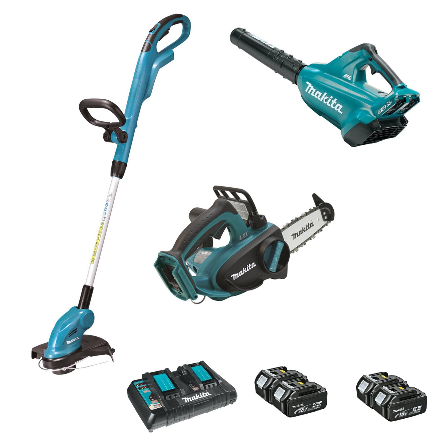 Makita 18V X2 LXT Lithium-Ion (36V) Brushless Cordless Yard Maintenance Set