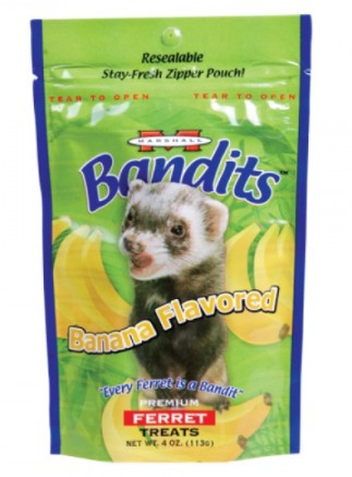 Marshall Bandits Premium Ferret Treat - Banana Flavor - 3 oz