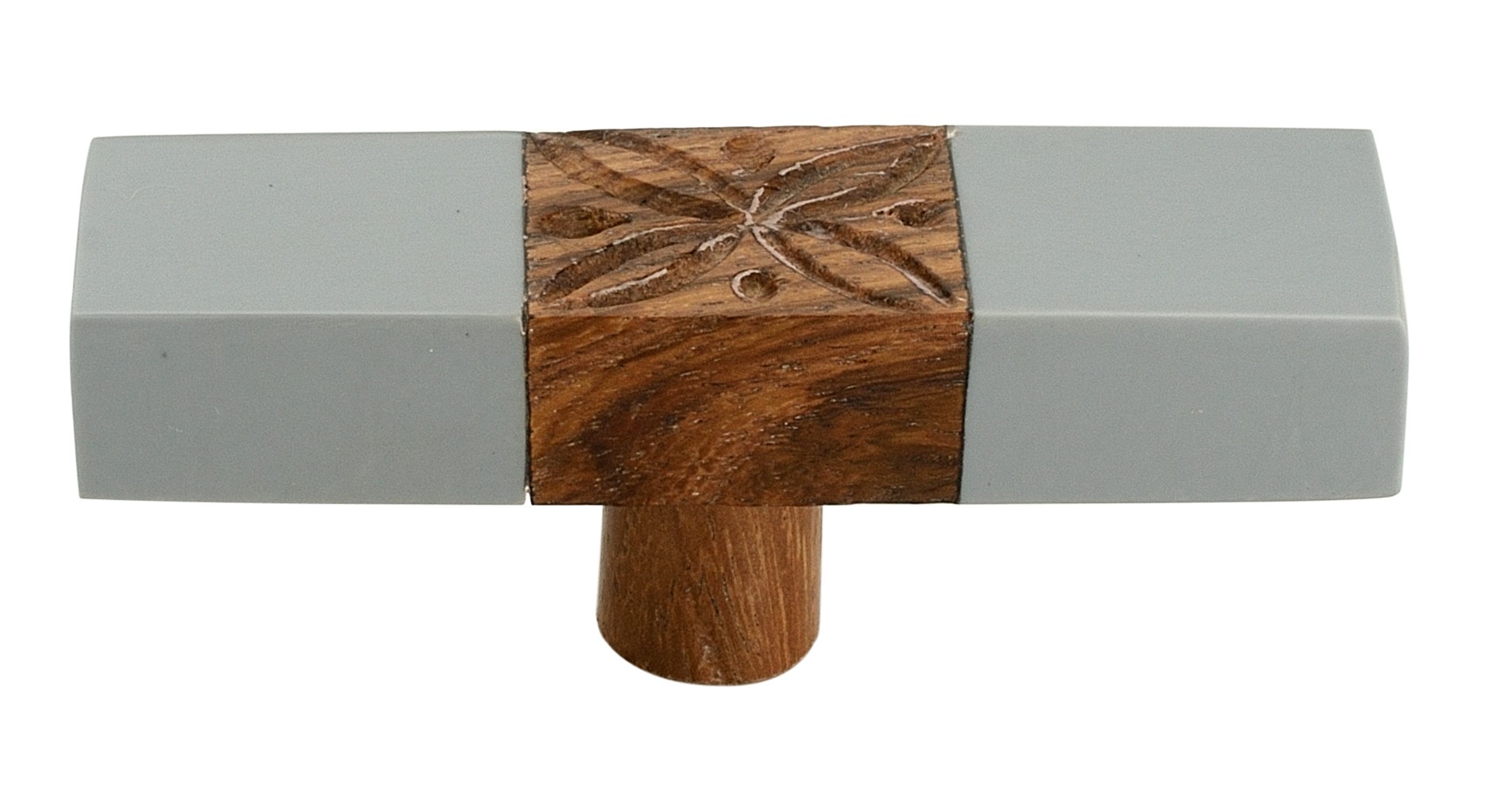 Grey Marble Effect 3 in. (75 mm) Brown & Grey Cabinet Knob