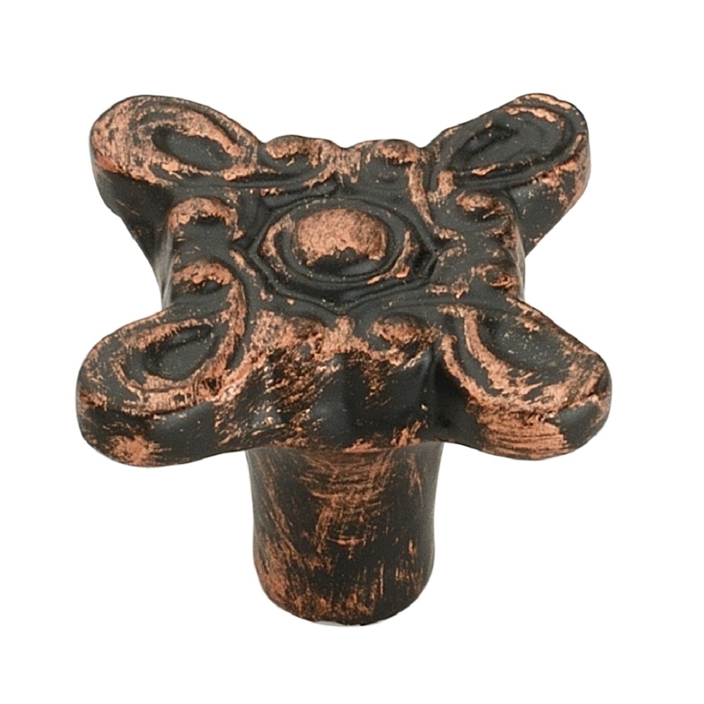 Art-De-Dew 1-2/5 in. (35mm) Distressed Copper Patina Cabinet Knob