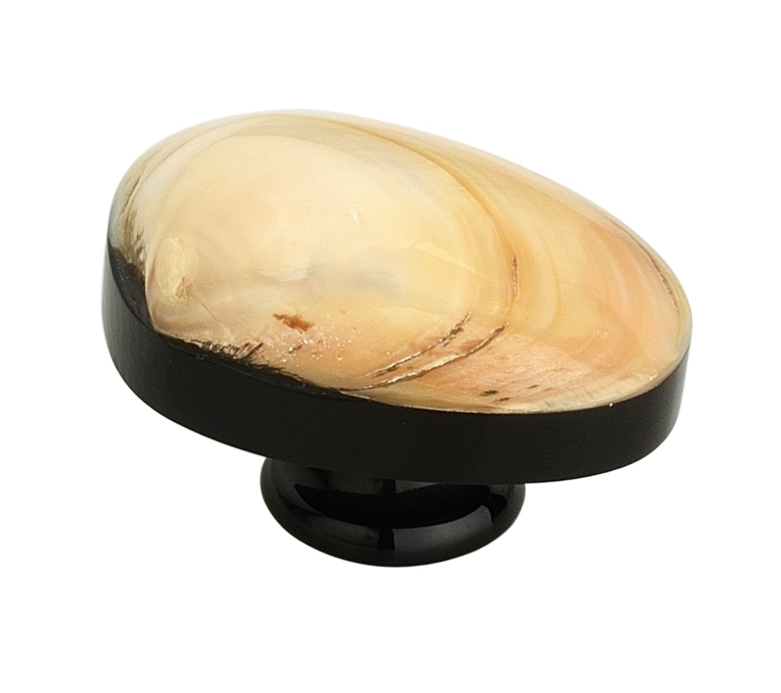 Shell 1-37/50 in. (44 mm) Natural White Cabinet Knob