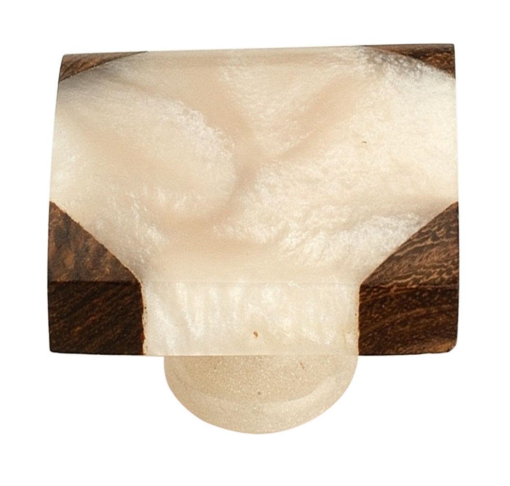 Frosted Timber Corner 1-1/2 in. (38 mm) Peach & Brown Corner Cabinet Knob