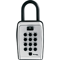 Master Lock Portable Key Safe - Push Button Lock - Weather Resistant, Scratch Resistant - for Door - Overall Size 7.2" x 5.3" x 