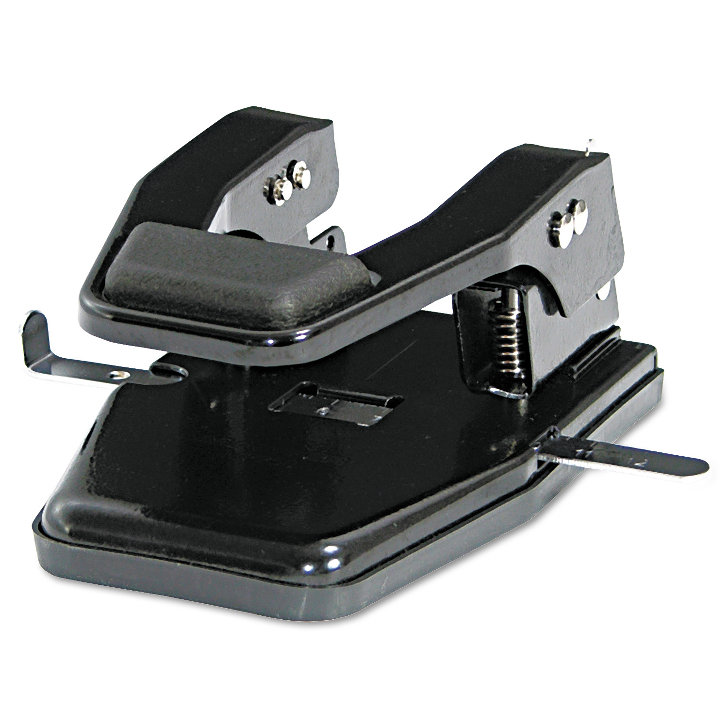 Master MP250 Hole Punch - 2 Punch Head(s) - 40 Sheet of 20lb Paper - 9/32" Punch Size - Round Shape - 13.8" x 12.5" x 9.5" - Bla