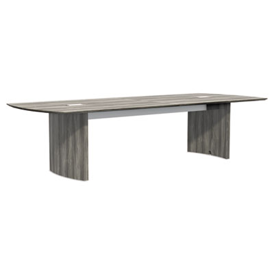 Mayline Gray Laminate Medina Conference Tabletop - 60" x 48" x 1" - Beveled Edge - Finish: Gray Steel Laminate, Silver
