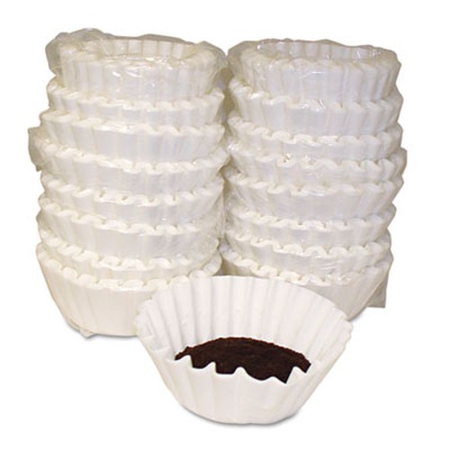 Melitta Basket-style Coffeemaker Coffee Filters - Heavyweight, Tear Resistant, Disposable - 800 / Carton - White