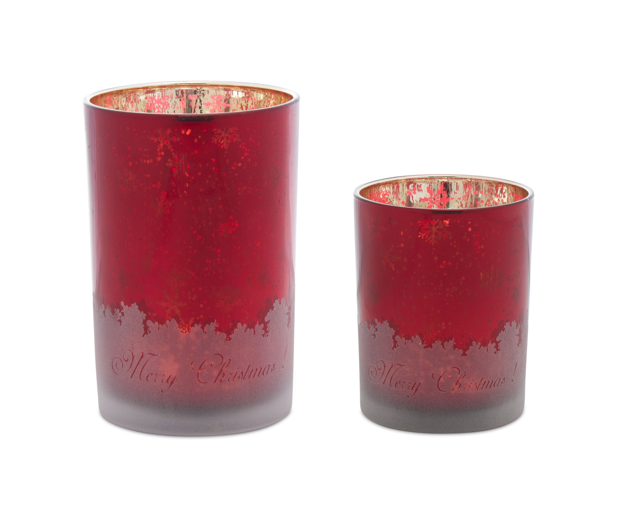 Candle Holder (Set of 2) 5"H, 7"H Glass