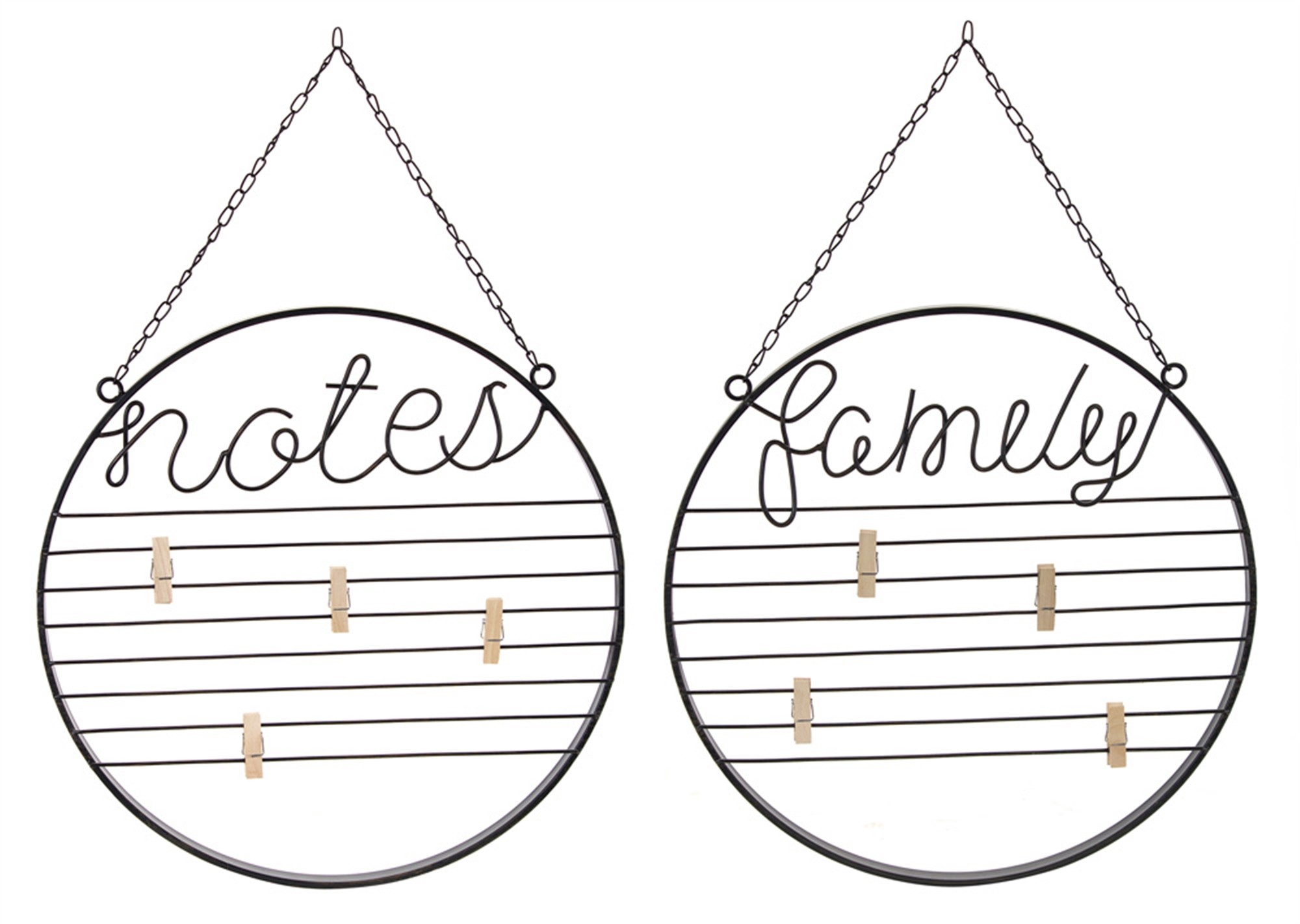 Family/Notes Board (Set of 2) 15.75"D Iron