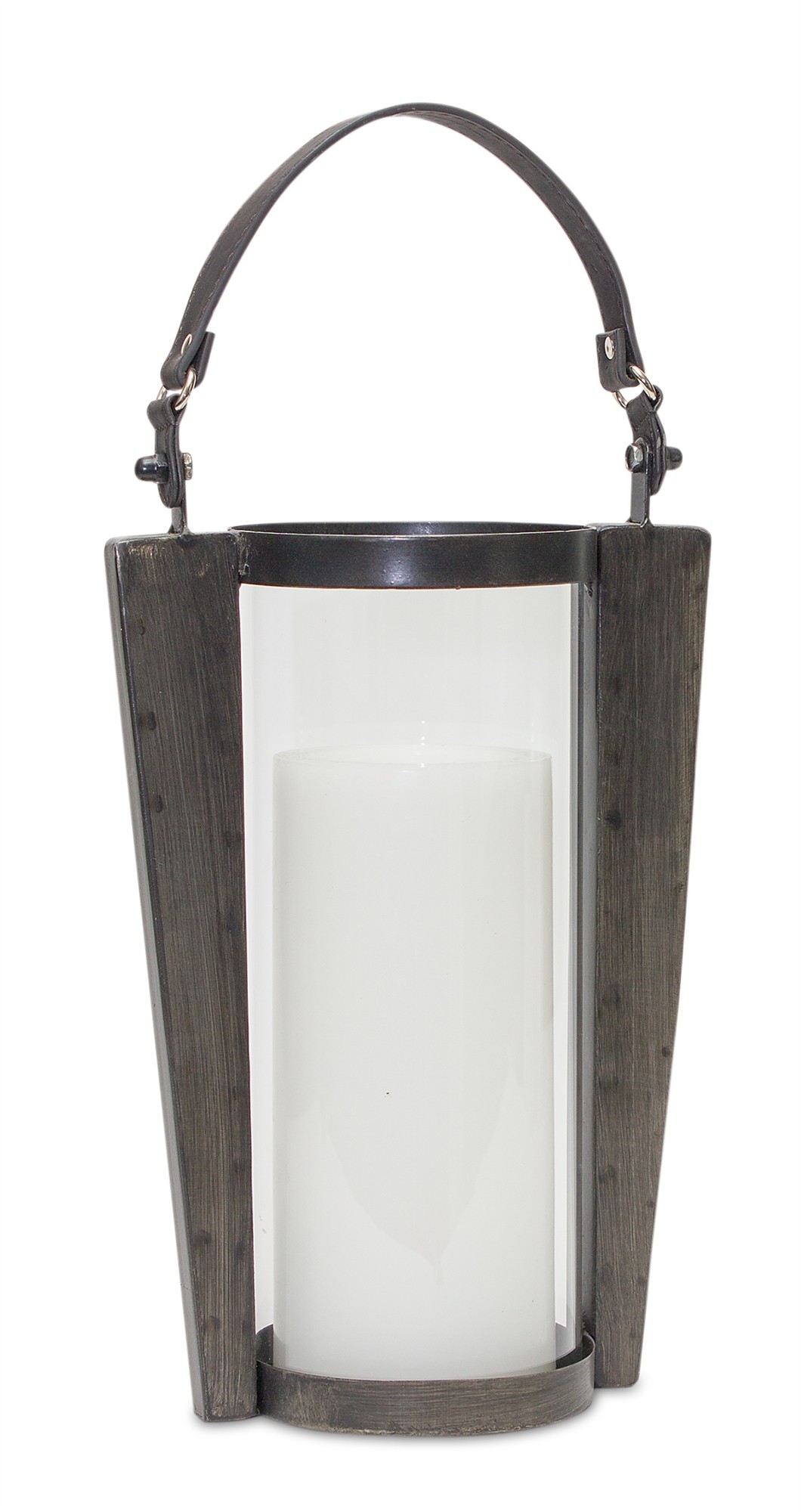 Candle Holder 8.5"W x 18"H Iron/Glass