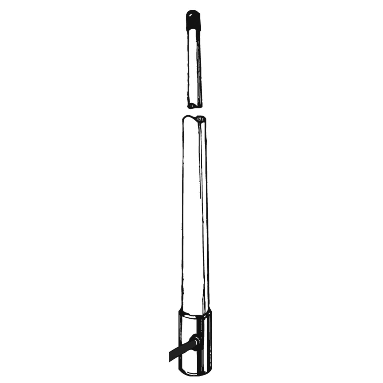 Valor - 8' Cb/Vhf Marine Combo Antenna With 1/4" X 20" Standard Threaded Base, 20' Coax Cable And Connector