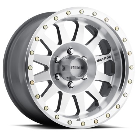 17X8.5 DOUBLE STANDARD 8X6.5 4.75IN B/S 0 O/S MACHINED/CLEAR COAT