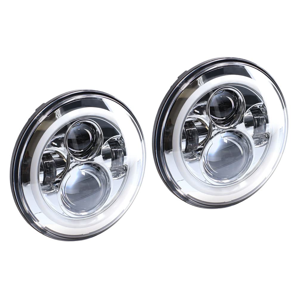 7IN LED LIGHT WITH SILVER FACE AND FULL HALO  7 INCH 9 LED