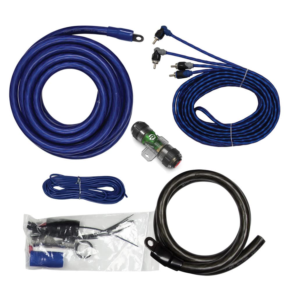 2400W 1/0 AWG AMP KIT WITH RCA CABLE  MID SERIES