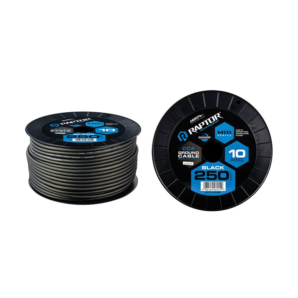 250FT 10AWG BLACK CCA MIDSERIES POWER CABLE