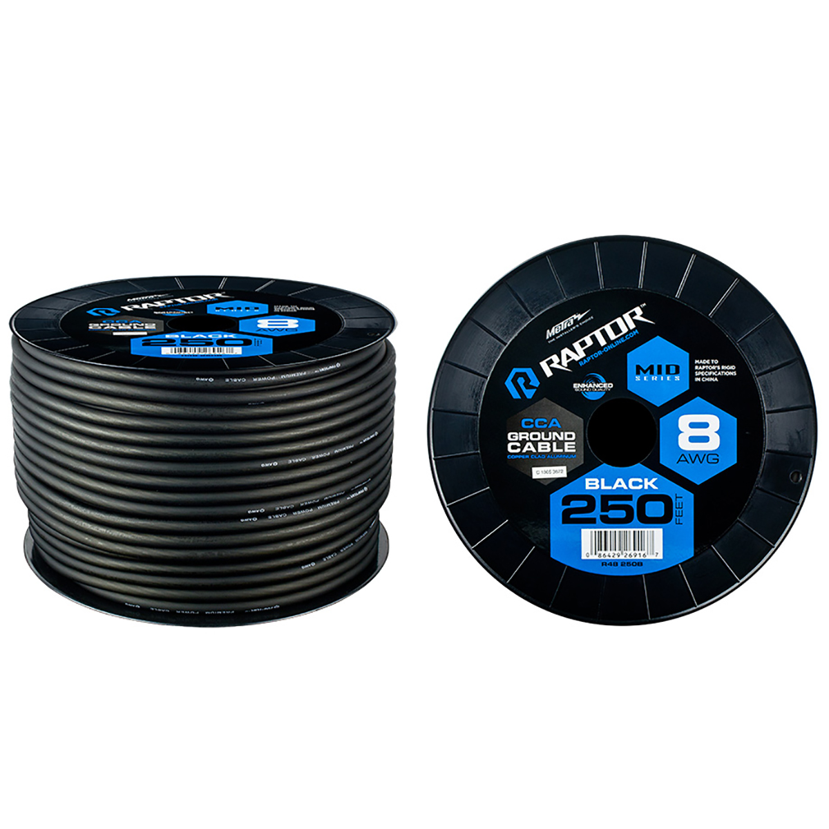 250FT 8 AWG BLACK CCA MIDSERIES POWER CABLE