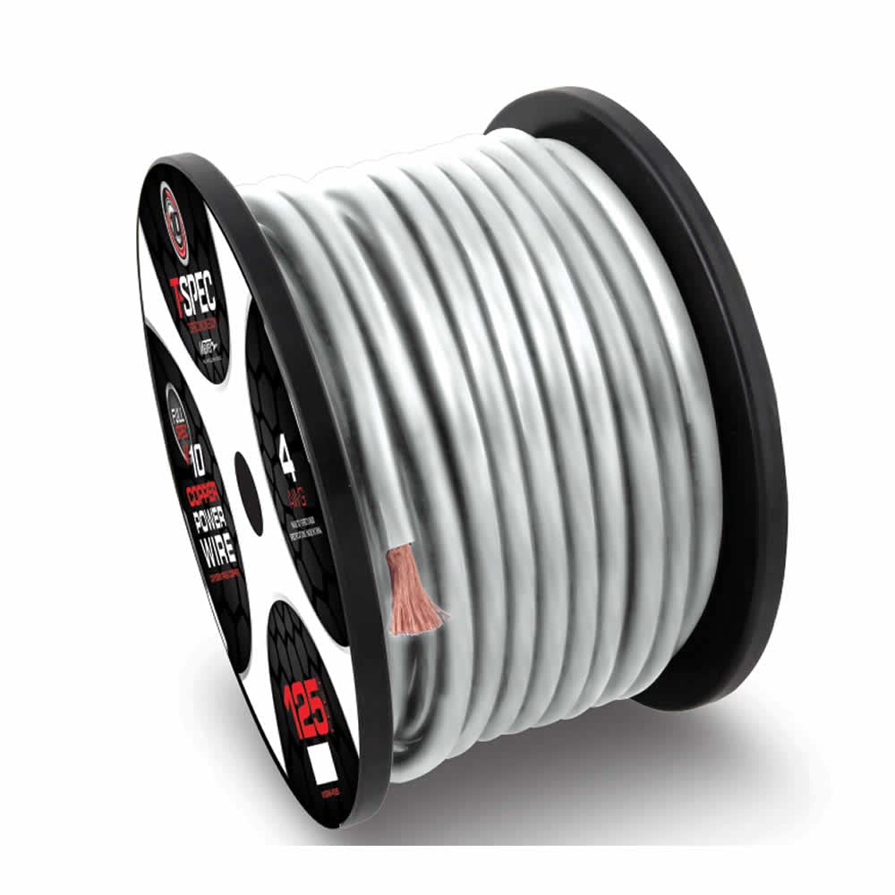 4 AWG 100FT MATTE PEARL OFC POWER WIRE  V10 SERIES