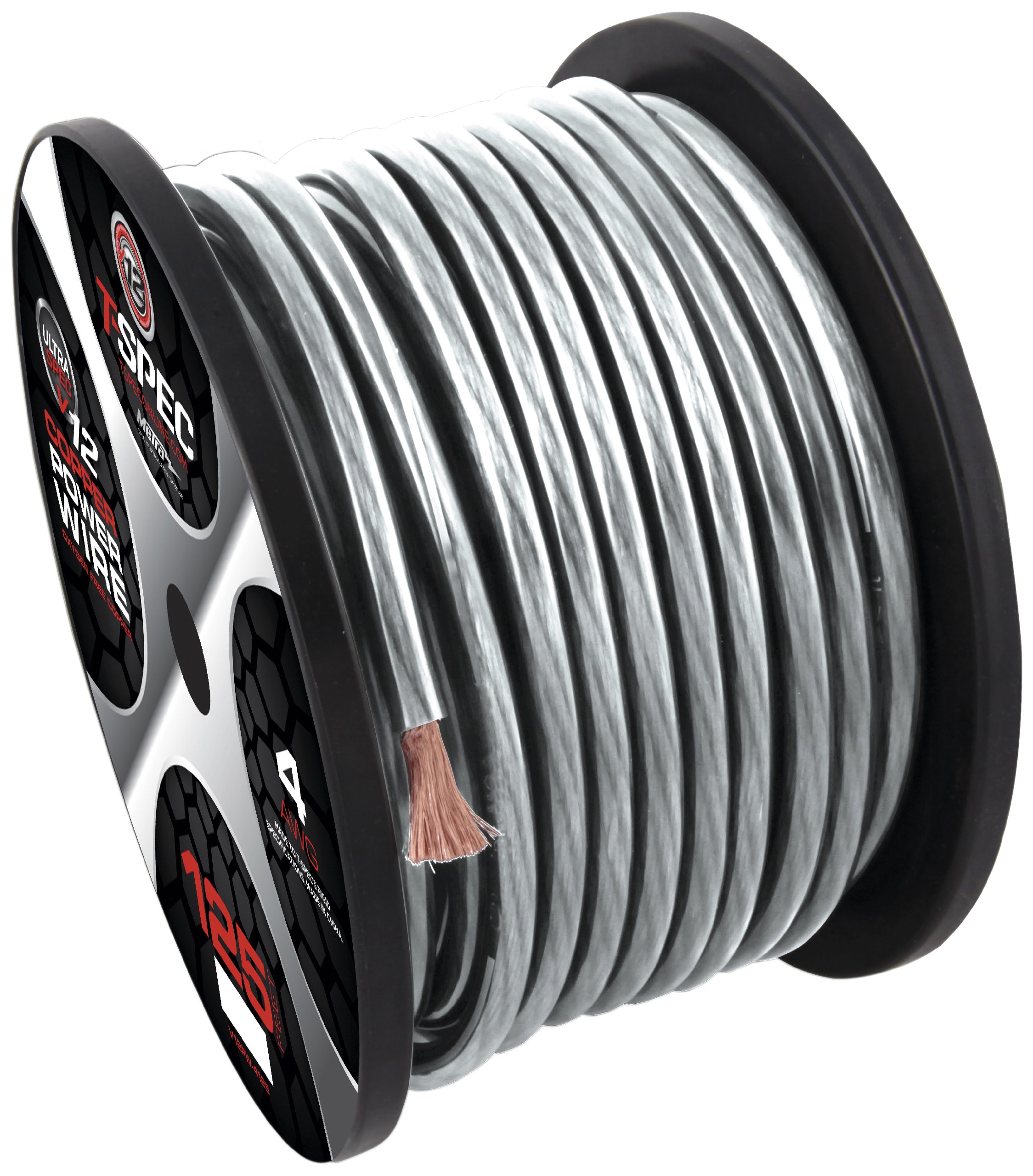 8 AWG 250FT MATTE SMOKED OFC POWER WIRE  V12 SERIES
