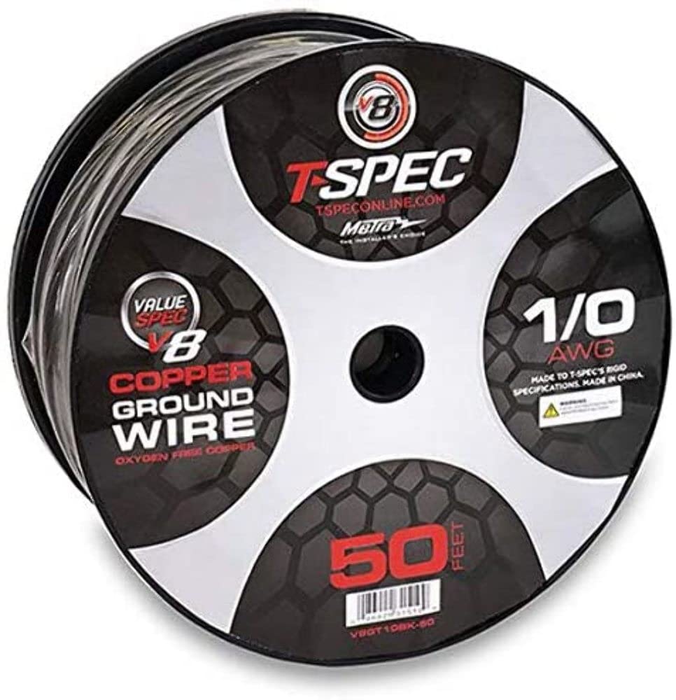 10 AWG 50FT BLACK OFC POWER WIRE  V8GT SERIES