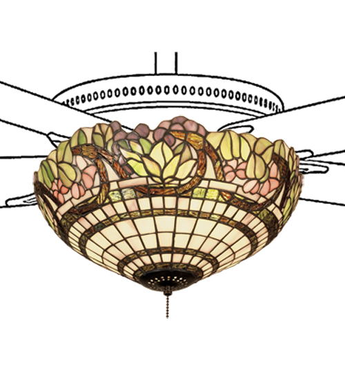 15"W Handel Grapevine Fan Light Fixture