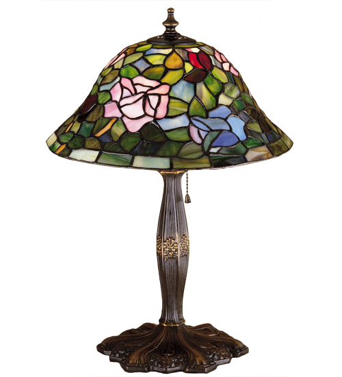 17"H Tiffany Rosebush Accent Lamp