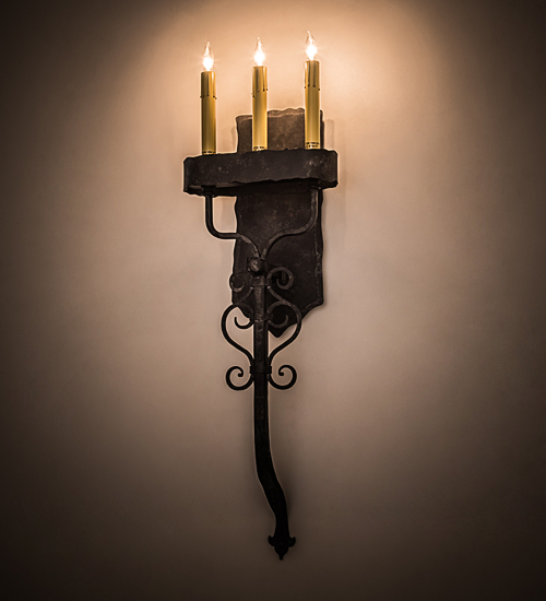 10"W Ahriman 3 Light Wall Sconce